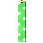 Polka Dots - White on Lime Green Large Book Mark