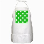 Polka Dots - White on Lime Green BBQ Apron