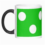 Polka Dots - White on Lime Green Morph Mug