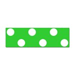 Polka Dots - White on Lime Green Sticker Bumper (100 pack)