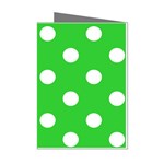 Polka Dots - White on Lime Green Mini Greeting Cards (Pkg of 8)