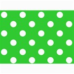 Polka Dots - White on Lime Green 5  x 7  Photo Cards