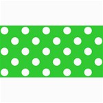Polka Dots - White on Lime Green 4  x 8  Photo Cards