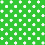 Polka Dots - White on Lime Green ScrapBook Page 8  x 8 