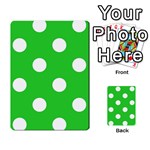 Polka Dots - White on Lime Green Multi-purpose Cards (Rectangle)