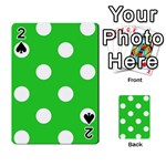 Polka Dots - White on Lime Green Playing Cards 54 Designs