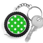 Polka Dots - White on Lime Green Measuring Tape