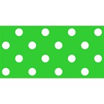 Polka Dots - White on Lime Green YOU ARE INVITED 3D Greeting Card (8x4)