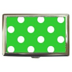 Polka Dots - White on Lime Green Cigarette Money Case