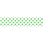 Polka Dots - Lime Green on White Flano Scarf (Small)