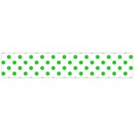 Polka Dots - Lime Green on White Flano Scarf (Large)