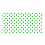 Polka Dots - Lime Green on White Satin Wrap