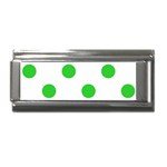 Polka Dots - Lime Green on White Superlink Italian Charm (9mm)