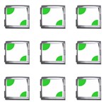 Polka Dots - Lime Green on White Mega Link Italian Charm (9 pack)