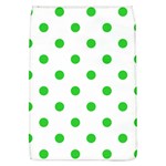 Polka Dots - Lime Green on White Removable Flap Cover (L)