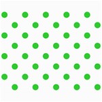 Polka Dots - Lime Green on White Collage 8  x 10 