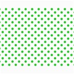 Polka Dots - Lime Green on White Collage 11  x 14 