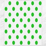 Polka Dots - Lime Green on White Canvas 8  x 10 