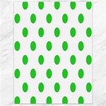 Polka Dots - Lime Green on White Canvas 18  x 24 