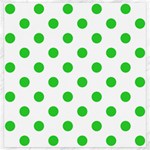 Polka Dots - Lime Green on White Canvas 20  x 20 