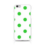 Polka Dots - Lime Green on White Apple iPhone 6/6S Silicone Case (Transparent)