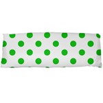 Polka Dots - Lime Green on White Body Pillow Case (Dakimakura) (One Side)