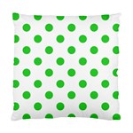 Polka Dots - Lime Green on White Standard Cushion Case (One Side)