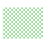 Polka Dots - Lime Green on White Double Sided Flano Blanket (Mini)