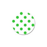 Polka Dots - Lime Green on White Golf Ball Marker
