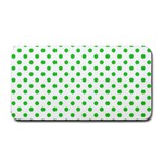 Polka Dots - Lime Green on White Medium Bar Mat