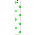Polka Dots - Lime Green on White Large Book Mark