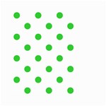 Polka Dots - Lime Green on White Small Garden Flag (Two Sides)