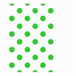Polka Dots - Lime Green on White Large Garden Flag (Two Sides)