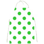 Polka Dots - Lime Green on White Full Print Apron
