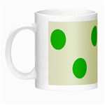 Polka Dots - Lime Green on White Night Luminous Mug