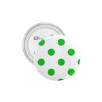 Polka Dots - Lime Green on White 1.75  Button