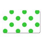 Polka Dots - Lime Green on White Magnet (Rectangular)