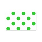 Polka Dots - Lime Green on White Sticker (Rectangular)