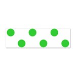 Polka Dots - Lime Green on White Sticker Bumper (10 pack)