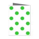 Polka Dots - Lime Green on White Mini Greeting Cards (Pkg of 8)