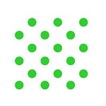 Polka Dots - Lime Green on White Greeting Card 5  x 7 