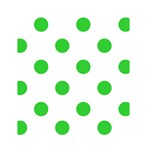 Polka Dots - Lime Green on White Greeting Card 4.5  x 6 