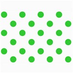 Polka Dots - Lime Green on White 5  x 7  Photo Cards