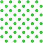 Polka Dots - Lime Green on White ScrapBook Page 12  x 12 