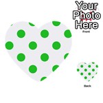 Polka Dots - Lime Green on White Multi-purpose Cards (Heart)
