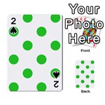 Polka Dots - Lime Green on White Playing Cards 54 Designs