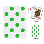Polka Dots - Lime Green on White Playing Cards Single Design