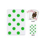 Polka Dots - Lime Green on White Playing Cards (Mini)