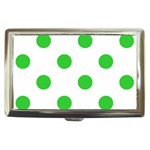 Polka Dots - Lime Green on White Cigarette Money Case