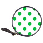 Polka Dots - Dark Pastel Green on White Classic 20-CD Wallet